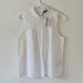 J. Crew Tops | Jcrew White Cotton Sleeveless Shirt With Cute Pleated Front | Color: White | Size: S