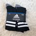 Adidas Underwear & Socks | Adidas Men's Cushioned 6 Pk Socks Shoe Size 6-12 | Color: Black/White | Size: L