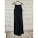 Athleta Dresses | Athleta Malti Patio Maxi Dress High Low Black Halter Drawstring Waist Womens S | Color: Black | Size: S