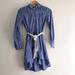 Anthropologie Dresses | Isabella Sinclair Anthropologie Blue Button Down Shirt Dress Size Small | Color: Blue | Size: S