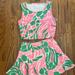 Lilly Pulitzer Skirts | Lilly Pulitzer Top And Bottom Matching Set | Color: Green/Pink | Size: Xs