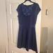 American Eagle Outfitters Dresses | American Eagle Outfitters Short Sleeved Knit Dress With Lace Detail Size M | Color: Blue | Size: M