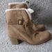 American Eagle Outfitters Shoes | American Eagle Tan Faux Suede Ankle Boots Heels Size 12 M Women’s | Color: Tan | Size: 12