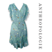 Anthropologie Dresses | Anthropologie Feather Bone Osuna Wrap Dress Butterflies Summer Dress | Color: Black/Blue | Size: S