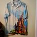 Disney Shirts | Disney 50th Anniversary Button Down Shirt Sz Lg Nwt | Color: Blue/Gold | Size: L