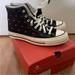 Converse Shoes | Converse Womens Chuck 70 Hi Valentines Day Embroidered Lips Kiss Me Black Red | Color: Black/Red | Size: 11