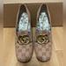 Gucci Shoes | Gucci Beige Ruggine Victorie Marmont Double G Pumps Canvas Monogram Eu38 1/2 | Color: Cream | Size: 8