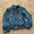 Levi's Jackets & Coats | Levi's Jacket Youth Girls Size Medium Blue Denim Jean Gold Button Up Pockets | Color: Blue | Size: 6g