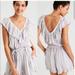 American Eagle Outfitters Pants & Jumpsuits | American Eagle Double V Neck Stripe Romper | Color: Pink/White | Size: S