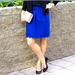 J. Crew Skirts | J. Crew Scalloped Scallop Trim Sidewalk Mini Skirt Linen Cotton Size 2 | Color: Blue | Size: 2