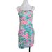 Lilly Pulitzer Dresses | Lilly Pulitzer Sz 6 Brenda Sheath Mini Dress Pink Blue Blossom Ruffle Sleeveless | Color: Blue/Pink | Size: 6