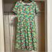 Lularoe Dresses | Lularoe Amelia Dress Large | Color: Green | Size: L