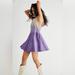 Free People Dresses | Free People Moon Beam Suede Mini Dress | Color: Purple/White | Size: Xs