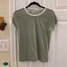 American Eagle Outfitters Tops | American Eagle Outfitters. Women’s Light Green Ringer T-Shirt. Guc. Size S. | Color: Green/White | Size: S