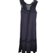 Anthropologie Dresses | Anthropologie Maeve Abilene Metallic Black Maxi Dress Size Xs Tassels Sleeveless | Color: Black | Size: Xs