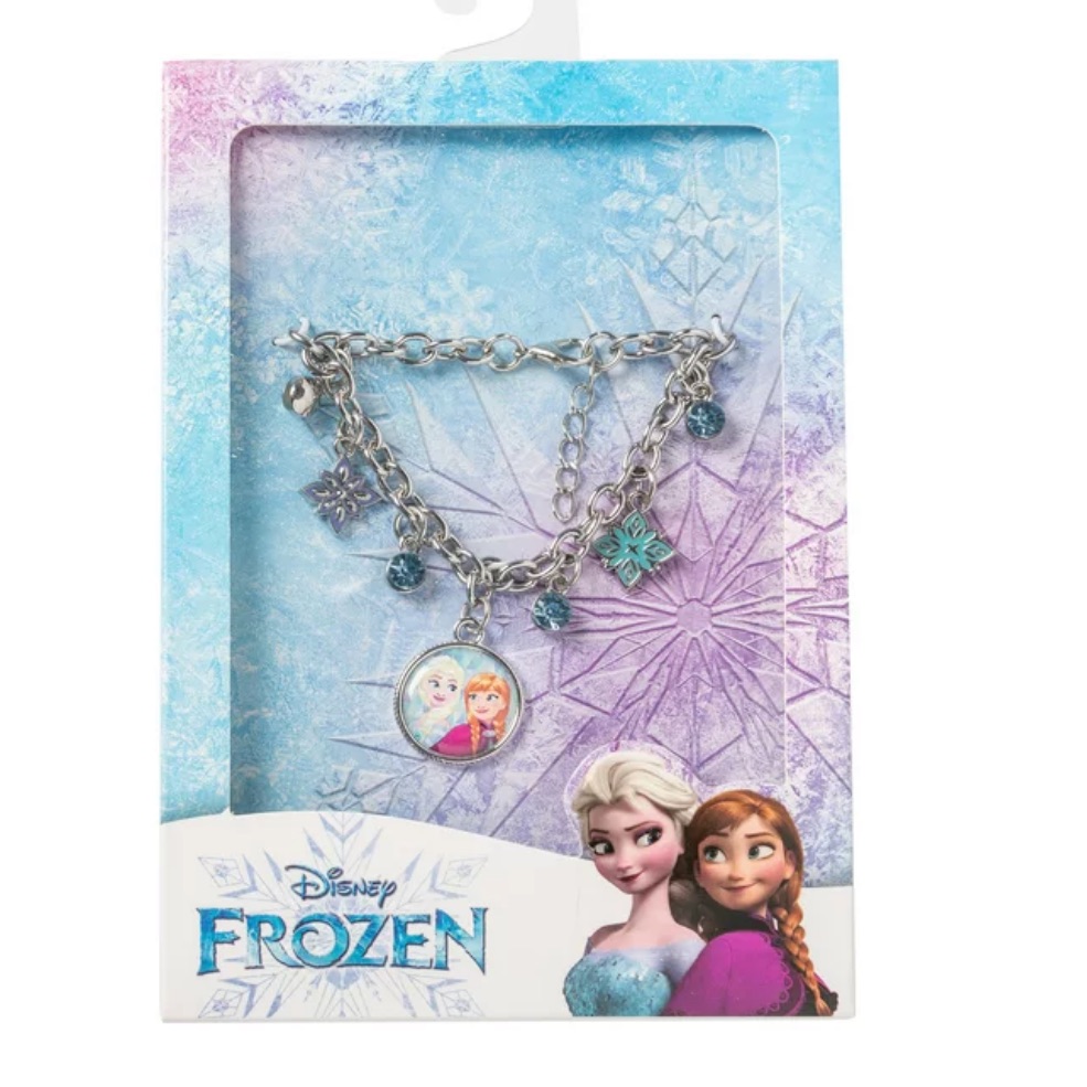 Disney Accessories | Disney Frozen Charm Bracelet Disney Charm Bracelet With Frozen Charms Anna Elsa | Color: Blue/Silver | Size: Osg