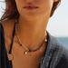 Anthropologie Jewelry | Anthropologie Dainty Necklace | Color: Brown/Cream | Size: Os