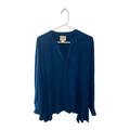 Anthropologie Tops | Anthropologie Maeve Women Laiken Henley Long Sleeve Lightweight Top | Size 2 | Color: Blue | Size: 2