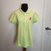 Disney Tops | Authentic Disney Parks Light Green Mickey Mouse Embroidery Large Polo Shirt | Color: Green/Pink | Size: L