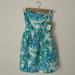 Lilly Pulitzer Dresses | Bnwt Strapless Lilly Pulitzer Dress | Color: Blue/Green | Size: Xs