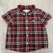 Burberry Shirts & Tops | Euc! Burberry Children Kids Baby Boys Button Front Shirt 9 Months | Color: Red | Size: 9mb