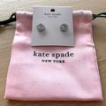 Kate Spade Jewelry | Kate Spade Spot The Spade Halo Pav Stud Earrings (With Dust Bag) Brand New | Color: Silver | Size: Os
