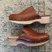 J. Crew Shoes | J. Crew Brown Leather Clog Wood Heel Style Aq675 | Color: Brown | Size: 11