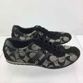 Coach Shoes | Coach Designer Gray Black Jacquard Suede Trim Sneakers Tennis Shoes 6.5 - 7 | Color: Black/Gray | Size: 6.5