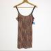 Free People Dresses | Free People Intimately - Nwt Ribbed Knit Multi Dress | Color: Black/Tan | Size: S