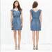 Madewell Dresses | Madewell Dress Lace Flutter Sleeve Dresee Blue 4 | Color: Blue | Size: 4