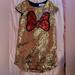 Disney Dresses | Gorgeous Disney Minnie Mouse Lined Sequin Dress Euc 5/6 Worn Once For Pictures | Color: Gold/Red | Size: 5/6 Girls