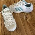 Adidas Shoes | Adidas Z-Traxion Golf Shoes Blue Green White Floral Design Womens Size 7.5 | Color: Blue/White | Size: 7.5