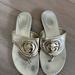 Gucci Shoes | Gucci Gg Gold Leather Thong Sandal Size 36 | Color: Gold | Size: 6