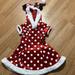 Disney Dresses | Disney Parks Minnie Mouse Santa Dress Xs | Color: Red/White | Size: Xsg