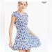 Urban Outfitters Dresses | Kimchi Blue Daisy Floral Flirty Open-Back Fit + Flare Dress | Color: Blue/White | Size: 6