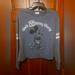 Disney Tops | Disney Sz Medium Mickey Walt Disney World Crop Top Long Sleeve Sweatshirt | Color: Blue | Size: M