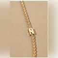 Anthropologie Jewelry | Anthropologie 14 K Gold Plated Monogram Chain Necklace Letter N | Color: Gold | Size: 18”(Letter N)