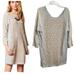 Anthropologie Dresses | Cluny By Cynthia Steffe Silk & Cotton Crochet Tunic Dress With Pockets | Color: Cream/Gray | Size: L