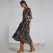 Anthropologie Dresses | Anthropologie Wrap Midi Dress Sz S | Color: Black/Tan | Size: S