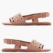 J. Crew Shoes | J Crew Suede Nude Blush Slingback Sandals Suede Grommets | Color: Cream/Pink | Size: 9