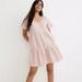 Madewell Dresses | Madewell Linen-Blend Lorelei Mini Babydoll Dress Pale Pink Xs | Color: Pink | Size: Xs
