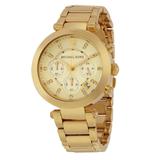 Michael Kors Accessories | Michael Kors Parker Chronograph Gold Tone Dial Stainless Steel Watch | Color: Gold | Size: Os