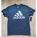 Adidas Shirts | Adidas Golf Dark Blue Short Sleeve Graphic Tee T-Shirt Men's Large Nwt | Color: Blue/White | Size: L