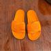 Adidas Shoes | Adidas Men's Pharrell X Chancletas Hu Slides (Men’s 6 / Women’s 8) | Color: Orange | Size: 8