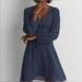 American Eagle Outfitters Dresses | American Eagle Outfitters - New- Navy Blue White Polka Dot Tie Front Dress Small | Color: Blue | Size: S