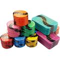 AtKits Poker Chips Monte Carlo with Denominations, Monaco Casino Crystal Dice Style Casino Chips, Crystal Poker Chips for Texas Holdem Black Jack Casino Grade Chips (Size : 25PCS $10000)