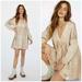 Free People Dresses | Free People Starlight Metallic Embroidered Crochet Tunic Dress Size L | Color: Cream/Silver | Size: L
