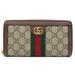 Gucci Bags | Gucci Round Zipper Gg Sherry Line Long Wallet With Coin Purse Leather | Color: Brown | Size: Os