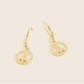 J. Crew Jewelry | J.Crew Demi Fine 14k Gold Plated Peace Sign Earrings | Color: Gold | Size: Os