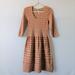 Anthropologie Dresses | Anthropologie Knitted Knotted Womens Elodie Striped Sweater Dress Size M | Color: Red/Tan | Size: M